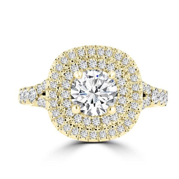 14K Yellow Gold 1.80cts TDW Double Halo Diamond Engagement Ring