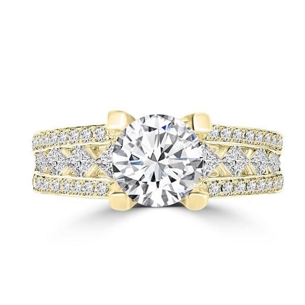 14k Yellow Gold 1.95ct TDW La Vita Vital Engagement Ring