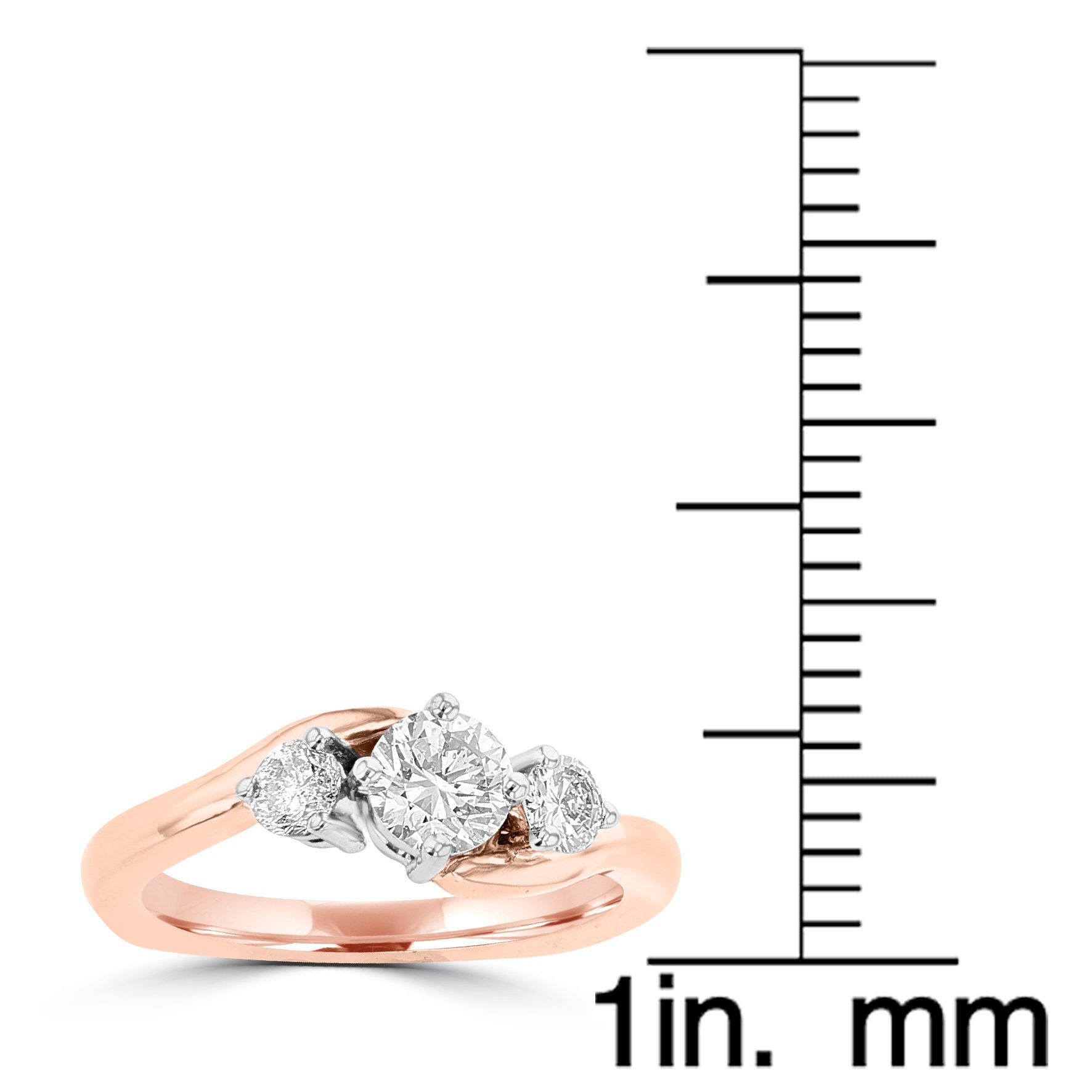 14K Two tone Gold and Diamond 0.70ct Engagement Ring