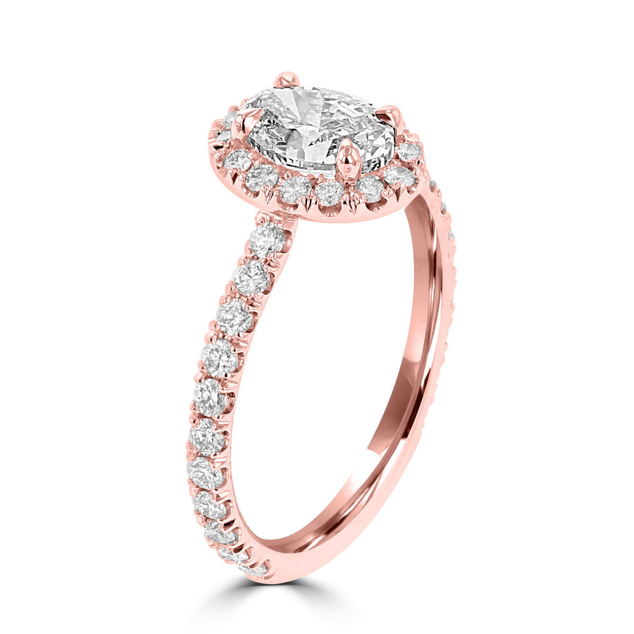 14K Rose Gold Diamond 1.35cts TDW Engagement Ring