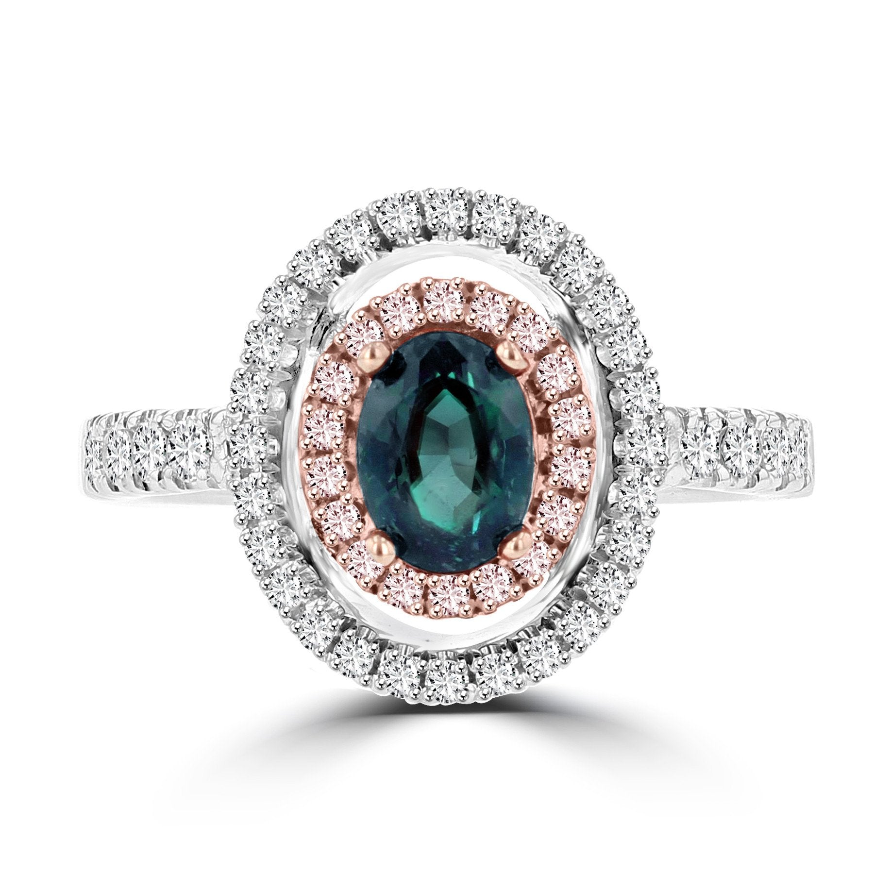 18K White Gold Brazilian Alexandrite 0.79cts  and Diamond 0.45cts Statement Ring (SI1-VS, G-H) by La Vita Vital