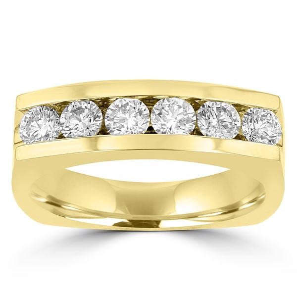 14k Yellow Gold Men's Diamond 1.50cts TDW Ring