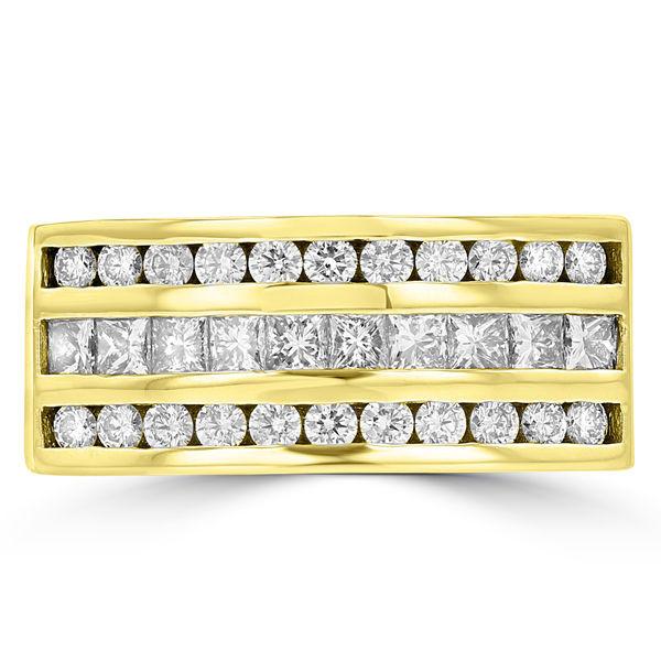 14K Yellow Gold Men's Diamond Ring 1.55ct TDW